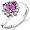 Trillion Cut 1.75 carats Pink Sapphire Bypass Ring in Sterling Silver Rhodium Finish Size 5, Available in Sizes 5 thru 9