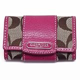 コーチ キーケース COACH 6連キーケース カーキ/ラスベリー ペネロピシグネチャー 42185-SKHRA コーチ キーケース