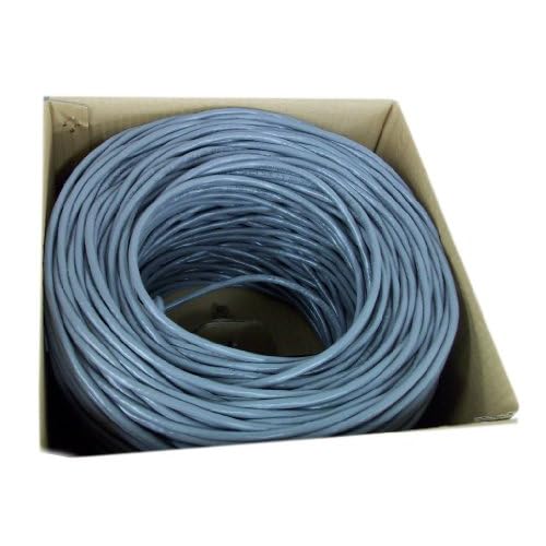 New 500 ft bulk Cat6 (CCA) Ethernet Cable / Wire UTP Pull Box 500ft Cat-6 (CCA) Grey ~ VIVO