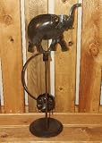 Cover art for  Rotating Bronze Steel Elephant Statue with Steel Base for Decoration