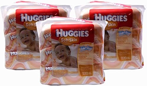 Huggies Soft Skin Baby Wipes, Soft Pack, with Shea Butter 56 Ct (Pack of 9) 504 Total Wipes