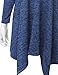 NINEXIS Women's Heathered Cowl Neck Handkerchief Hem Dress (S-3XL / 10 Colors)