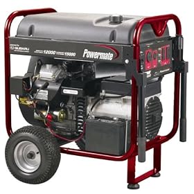 Powermate PM0601250 12,500 Running Watt 22 HP OHV Subaru V Twin Gas Powered Portable Generator With Electric Start (Non CARB Compliant) Powermate PM0601250 12,500 Running Watt 22 HP OHV Subaru V-Twin Gas Powered Portable Generator With Electric Start (Non-CARB Compliant)