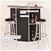 3 Piece Black With Chrome Accents Bar Unit