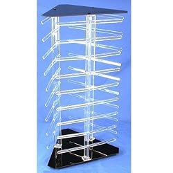 3 Sided Clear Rotating Revolving Earrings Countertop Display Holds 108 2" Cards