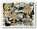 Yellow, Gray, Black, 1948 - Serigraph by Jackson Pollock 28.75"x38.75" Art Print Poster