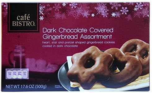 Cafe Bistro Chocolate Covered Gingerbread Assortment 17.6 oz (500g) (Dark Chocolate) by Cafe Bistro