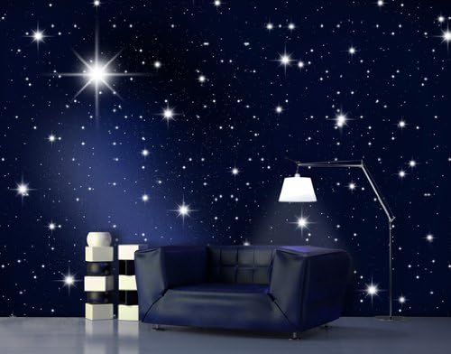 Photo wall mural no.119 STARS 157.48"x110.24" Wallpaper, wall art, wall decor, Stars, universe, galaxy, sky, Astro, milky blue, low-priced