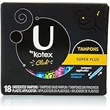 U By Kotex Click Super Plus Compact Tampons, Unscented, 18 Count