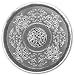 Round Silver Medallion Holiday Seal