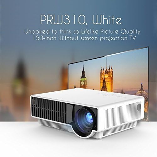 Uvistar Multimedia Projectors Home Theater Cinema W310 Office Education Portable Full HDMI 1280*800 Native Resolution Beamer Support 1080p With TV Tuner 2800 Lumens Exceed LED LCD