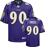 Trevor Pryce Jersey: Reebok Purple Replica #90 Baltimore Ravens Jersey