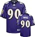 Trevor Pryce Jersey: Reebok Purple Replica #90 Baltimore Ravens Jersey - Large