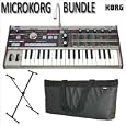 Korg MICROKORG 37 Key Keyboard Synthesizer With 8 Band Vocoder Microphone Bundle