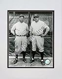 Lou Gehrig and Babe Ruth Full Body / Pinstripes Double Matted 8 X 10 Photograph (Unframed)