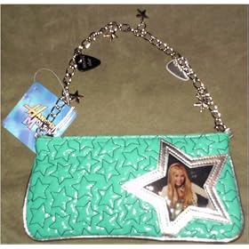 Green or Purple Hannah Montana Secret Star Handbag with Charm Chain Handle by Disney