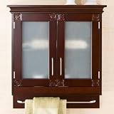 Rosette Wall Cabinet 26hx24w Dark Cherry
