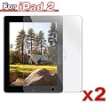 2 Pack Transparent Clear LCD Screen Protector Film for Apple iPad 2 16GB / 32GB / 64GB