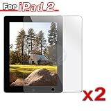 2 Pack Transparent Clear LCD Screen Protector Film for Apple iPad 2 16GB / 32GB / 64GB