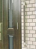 マツ六 屋外用手すりセット 外玄関 勝手口 外部出入り口用 壁付け手すり 800 木目ライトブラウン 3155