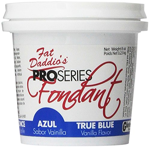 Fat Daddio's Fondant, True Blue, 8 oz, Vanilla Flavor