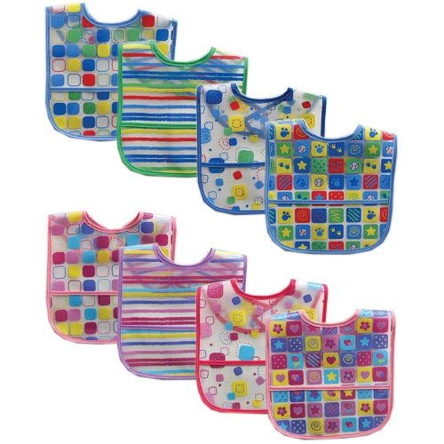 PEVA Bibs 4 pack, Pink.