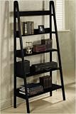 Torrence Ladder 5-shlf Bookcse 30w Black