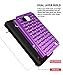 Lumia 640 Case, Style4U Studded Rhinestone Crystal Bling Hybrid Armor Case Cover for Microsoft Lumia 640 with 1 Style4U Stylus [Purple / Black]