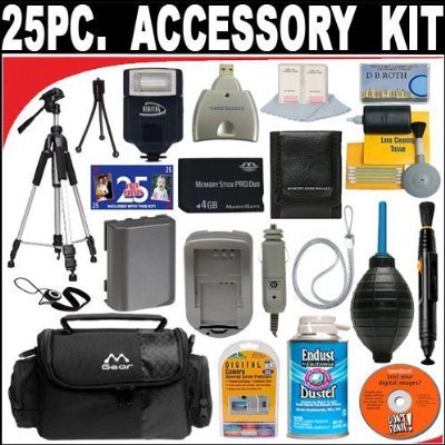 25 PC ULTIMATE SUPER SAVINGS DELUXE DB ROTH ACCESSORY KIT For The Sony Cybershot DSC-T7 Digital Camera + BONUS Gift = Waterproof Camera = Great For Kids