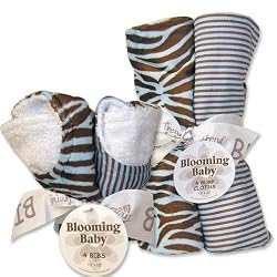 Trend-Lab 20922 Sweet Safari Blue Bib And Burp Set