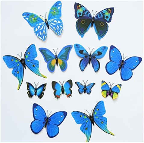 12PCS 3D Butterfly Stickers Making Stickers Home Decor Wall Stickers Crafts Butterflies