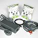 Video Games : Replacement Power Supply Brick Adapter Cord, HD Component AV and Optical Cables, and 2 Wireless Controllers for Microsoft XBox 360