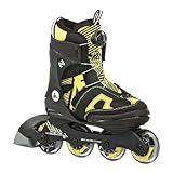 IMAGE OF K2 Sports Junior Hero Boa 2012 Fitness Inline Skates (Black/Yellow, 1-5/Medium)