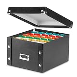 Snap-N-Store SNS01647 IdeaStream Snap N Store 5 x 8 Collapsible Index Card File Box, 1100-Card Cap