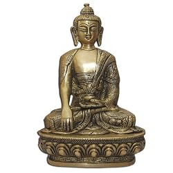 The Buddha in Meditation Metal Sculpture India 8 x 5 inches (bda012)