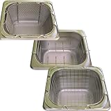 EkoTonick - Nettoyeur A Ultrasons cuve de 1,75 L avec chauffage et 2 paniers inox (dont 1 en mailles fines) + support de nettoyage pour 16 bagues
