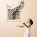 Fange DIY Removable 3D Creative High Definition Window Giraffe Art Mural Vinyl Waterproof Wall Stickers Living Room Decor Bedroom Decal Sticker Wallpaper 35.4''x23.6''