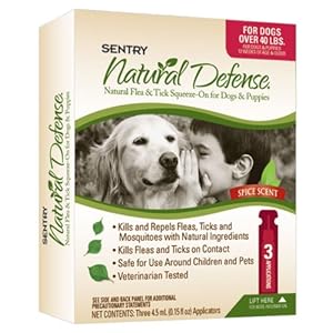 Sentry Natural Defense Natural Flea and Tick Squeeze-On for Dogs and Puppies Sentry Natural Defense Natural Flea and Tick Squeeze-On for Dogs and Puppies