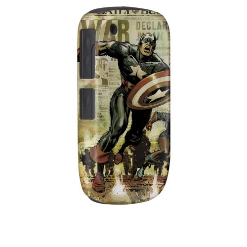  BlackBerry Curve 8520 Barely There Case - Captain America - Front Page