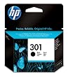 HP Original Druckerpatrone 301 (schwarz, Standard 190 Seiten) CH561EE