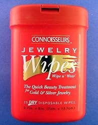Connoisseurs Jewelry Dry Disposable Cleaner Wipes-Two containers