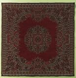 Gaiam Reversible All-Weather Recycled Plastic Indoor / Outdoor Rug - Cranberry Red - French Quarter Pattern - 6'L x 6'W Square