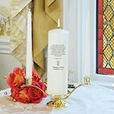 Best buy Personalized Ivory/Gold 3 Piece Corinthians Unity Candle Set (Ivory) (12