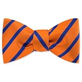 Balboa Stripe by Bowties Unlimited orange silk freestyle bowties
