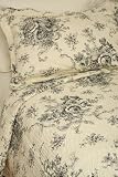 Ballard French Country Black Toile Standard Quilt Sham