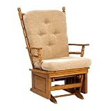 Brooks Furniture Sleigh Back Glider- Maple/ Beige