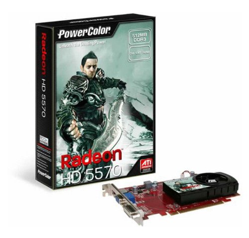 PowerColor ATI Radeon HD5570 512 MB DDR3 VGA/DVI/HDMI PCI-Express Video Card AX5570 512MK3-H