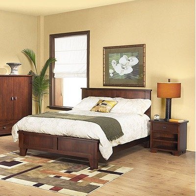 Canyon 3-Piece Low Profile Bedroom Set in Medium Brown Size: California King