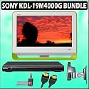 Sony Bravia M-Series KDL-19M4000/G 19-Inch 720p LCD HDTV (Green) + Sony DVD Player w/ Deluxe Accessory Kit