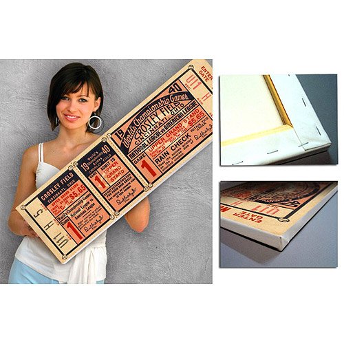 Cincinnati Reds 1940 World Series Canvas Mega Ticket